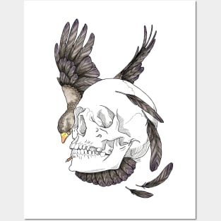 Nevermore skull Posters and Art